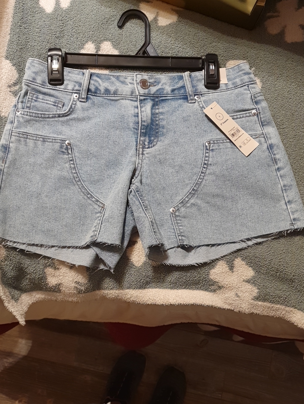 No Boundaries Light Wash Denim Cutoff Shorts